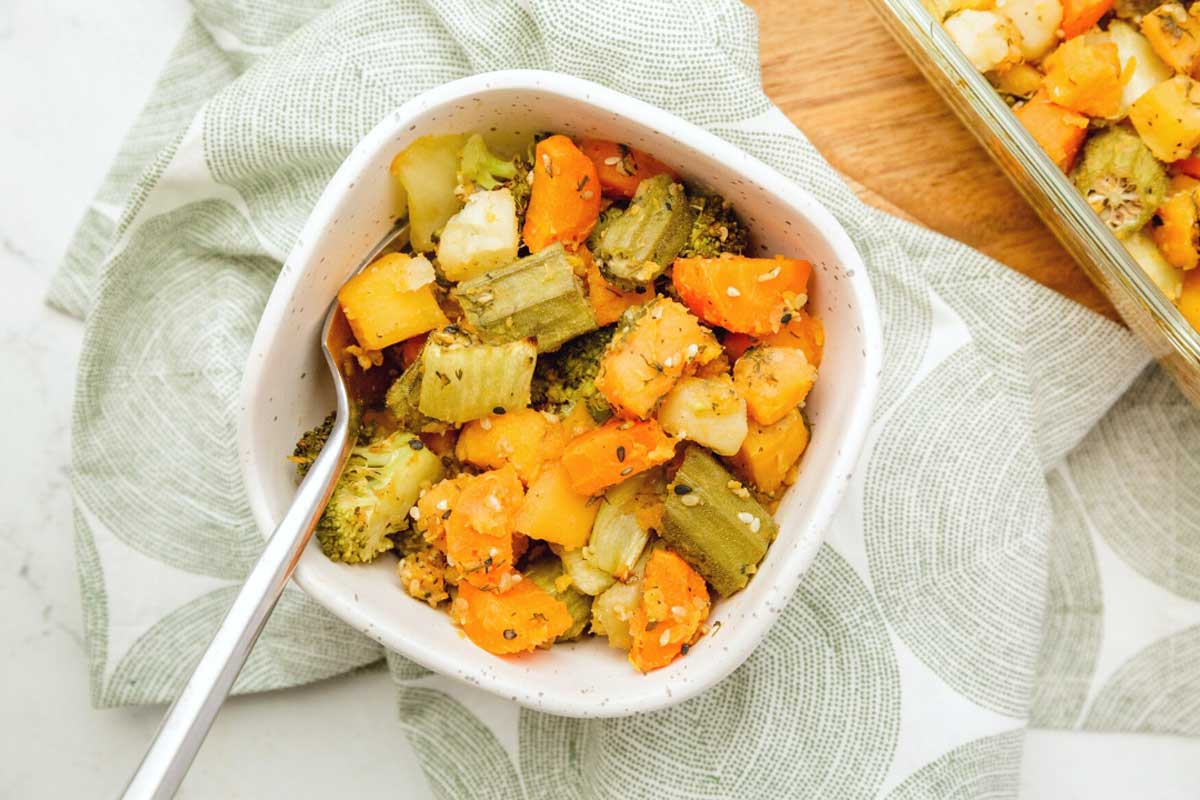 Casserole de légumes au sésame, à l’orange et à diabète et santé